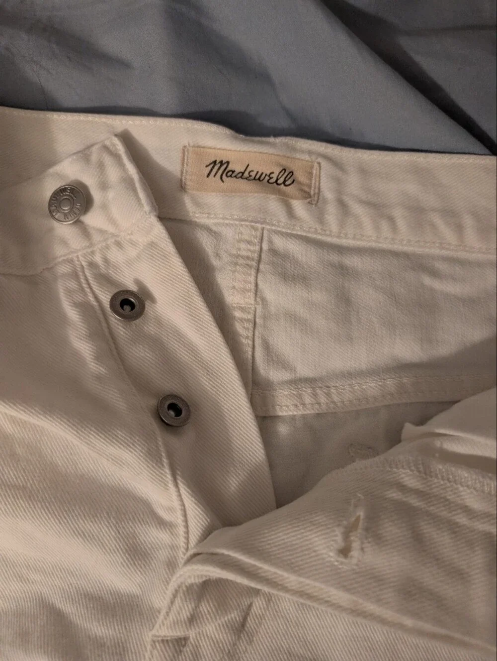 Madewell White Denim Shorts